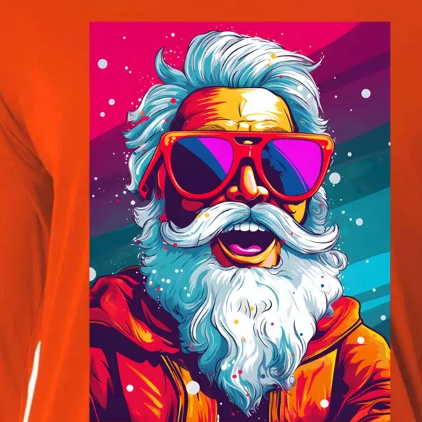 Santa Claus Sunglasses Pop Art Santa Claus Christmas Meaningful Gift Cooling Performance Long Sleeve Crew