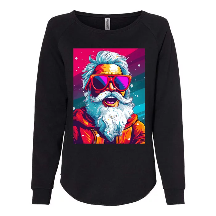 Santa Claus Sunglasses Pop Art Santa Claus Christmas Meaningful Gift Womens California Wash Sweatshirt