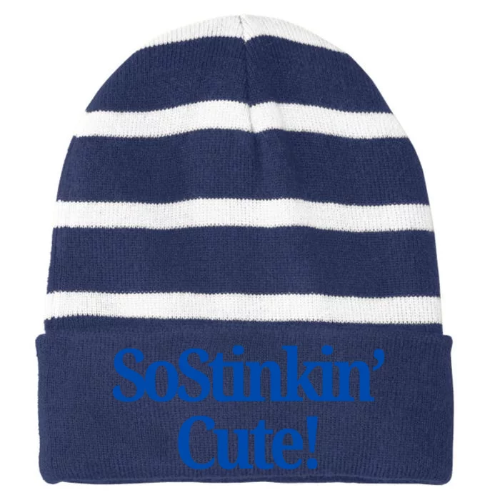 Sostinkin Cute! Striped Beanie with Solid Band