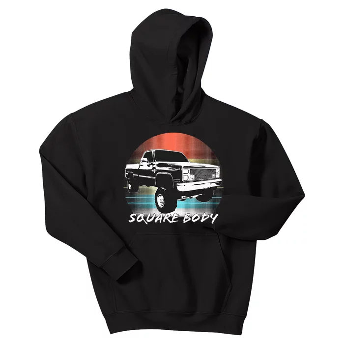 Squarebody Classic Square Body Truck Kids Hoodie