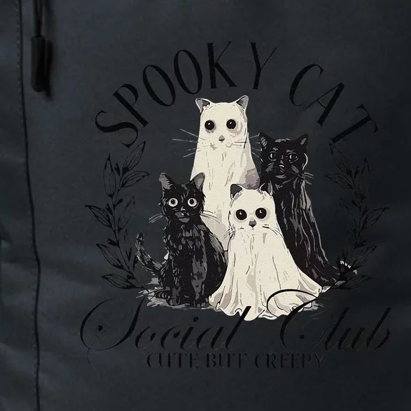 Spooky Cat Social Club Ghost Cat Halloween Gothic Black Cat Daily Commute Backpack