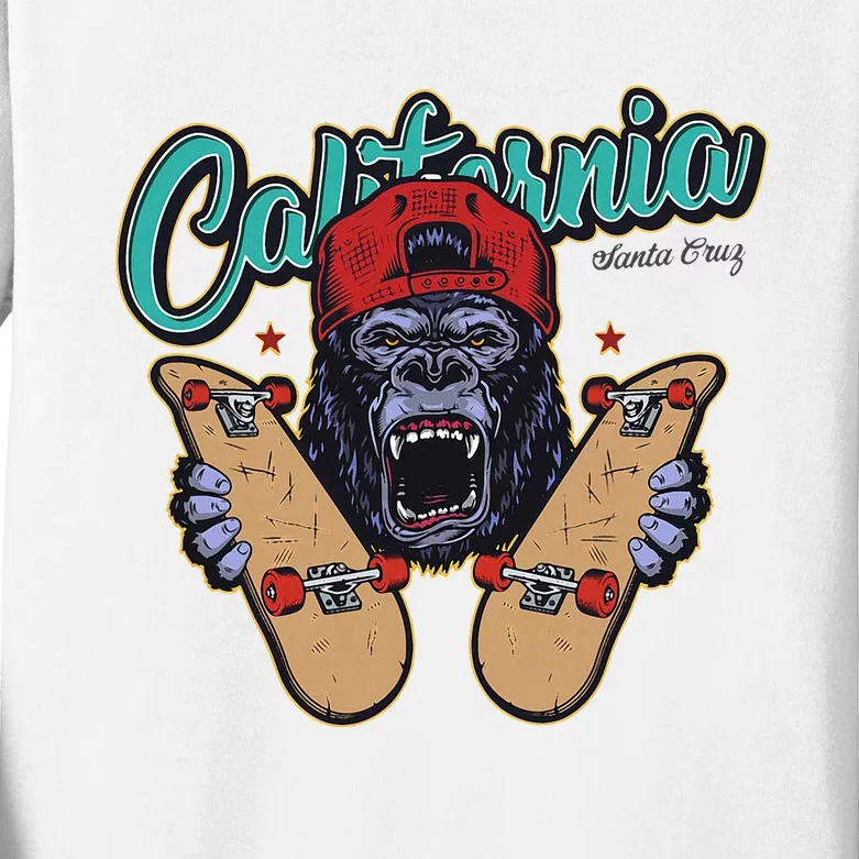 Santa Cruz Skateboard California Skateboard Street Wear Kids Long Sleeve Shirt