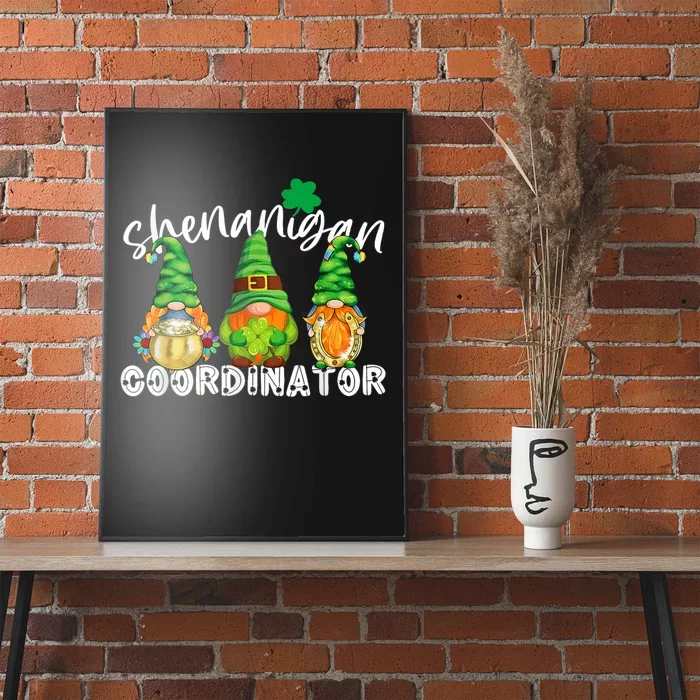 Shenanigans Coordinator St Patricks Day Green Gnomes Lovers Poster