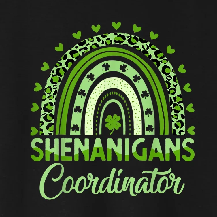 Shenanigans Coordinator St Patricks Day Rainbow Green Proud Women's Crop Top Tee