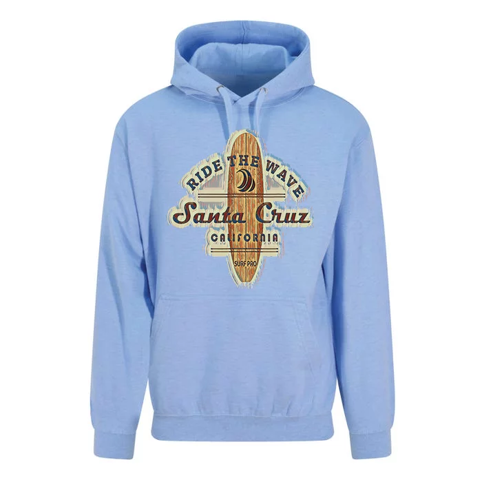 Santa Cruz Surfer Surfboard Vintage Unisex Surf Hoodie