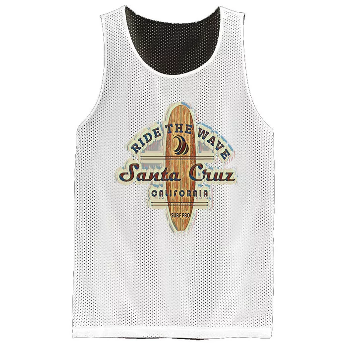 Santa Cruz Surfer Surfboard Vintage Mesh Reversible Basketball Jersey Tank