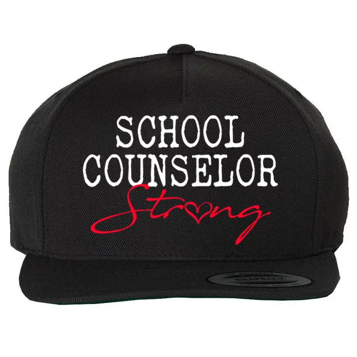 School Counselor Strong Cute Gift Counseling Teacher Gift Wool Snapback Cap