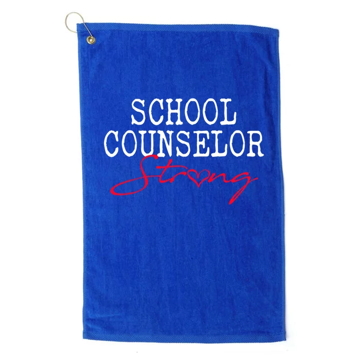 School Counselor Strong Cute Gift Counseling Teacher Gift Platinum Collection Golf Towel