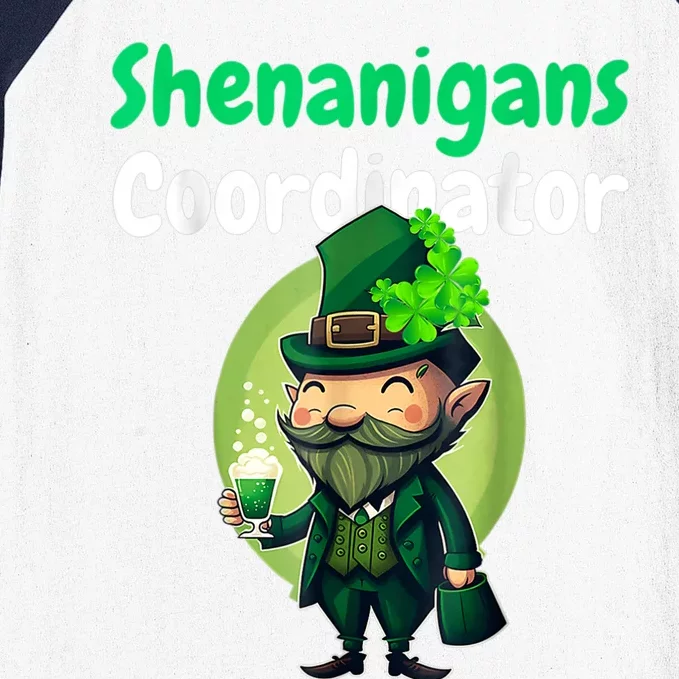 Shenanigans Coordinator St Patricks Day Green Gnomes Lovers Baseball Sleeve Shirt