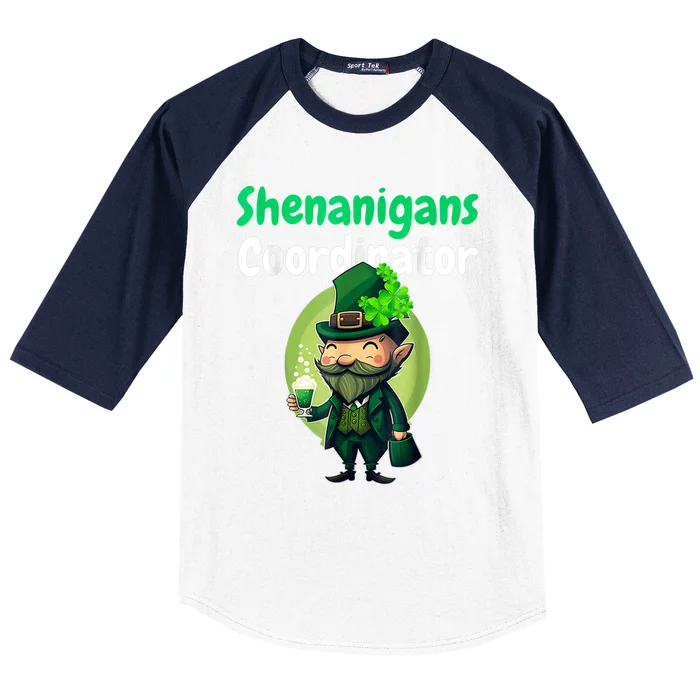 Shenanigans Coordinator St Patricks Day Green Gnomes Lovers Baseball Sleeve Shirt