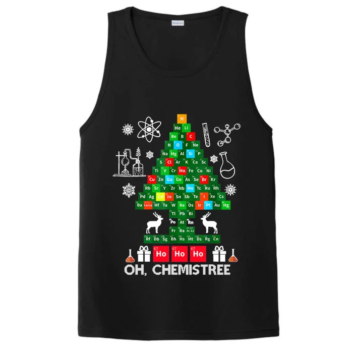 Science Christmas Shirt Oh Chemist Tree Chemistree Performance Tank