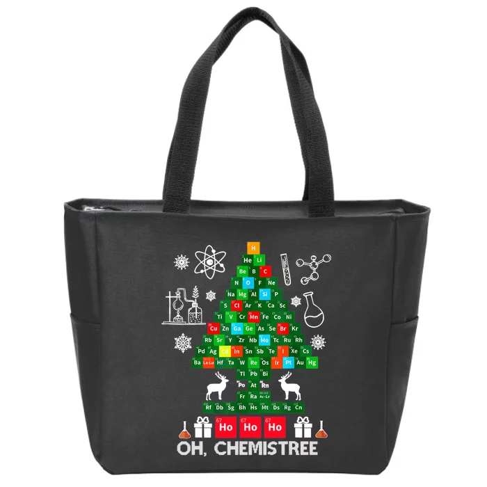 Science Christmas Shirt Oh Chemist Tree Chemistree Zip Tote Bag