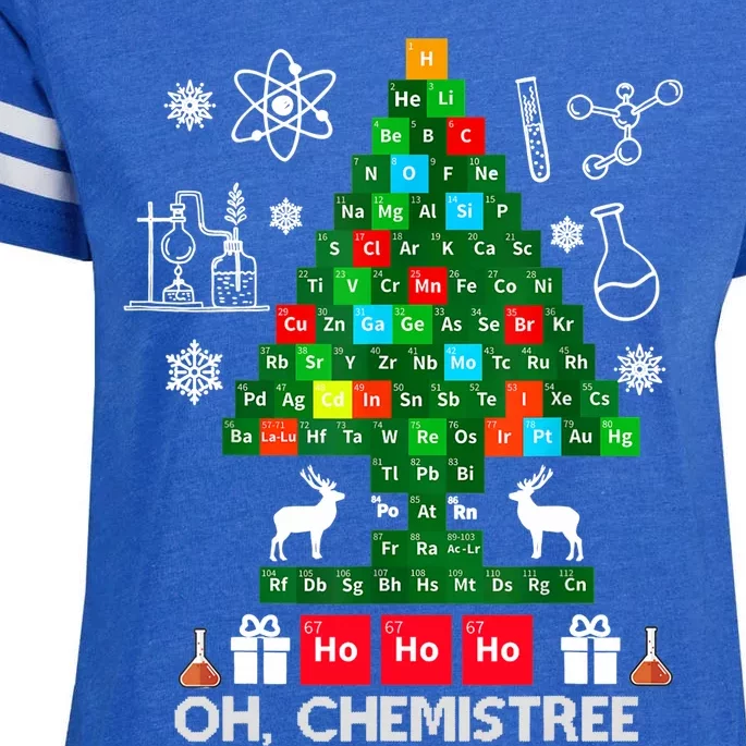 Science Christmas Shirt Oh Chemist Tree Chemistree Enza Ladies Jersey Football T-Shirt