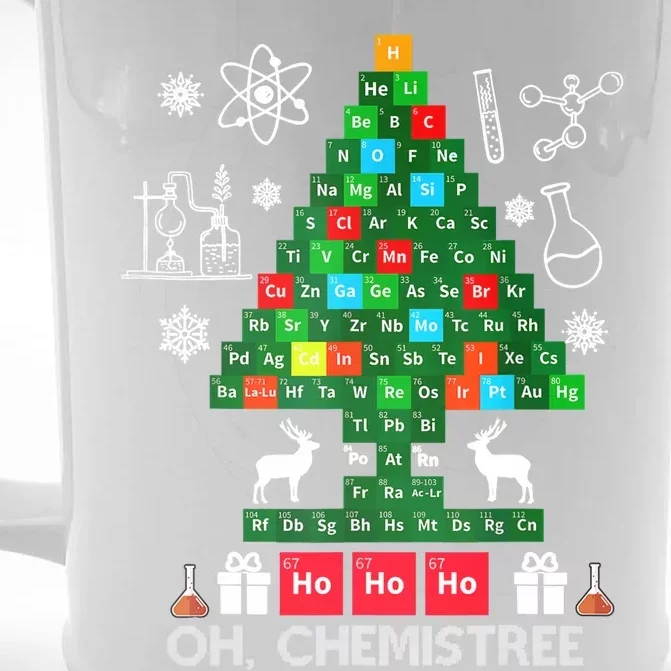 Science Christmas Shirt Oh Chemist Tree Chemistree Front & Back Beer Stein