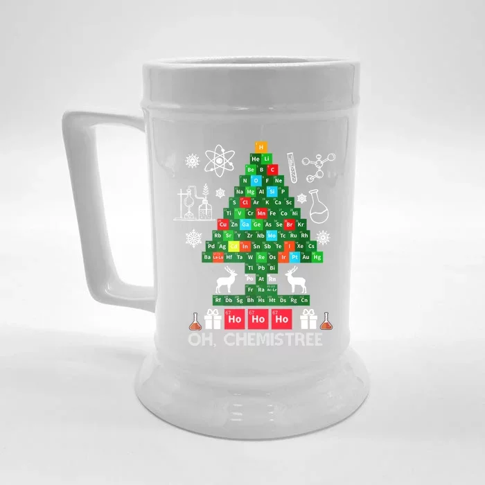 Science Christmas Shirt Oh Chemist Tree Chemistree Front & Back Beer Stein