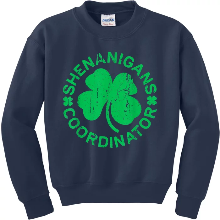 Shenanigans Coordinator Saint Patricks Day Kids Sweatshirt