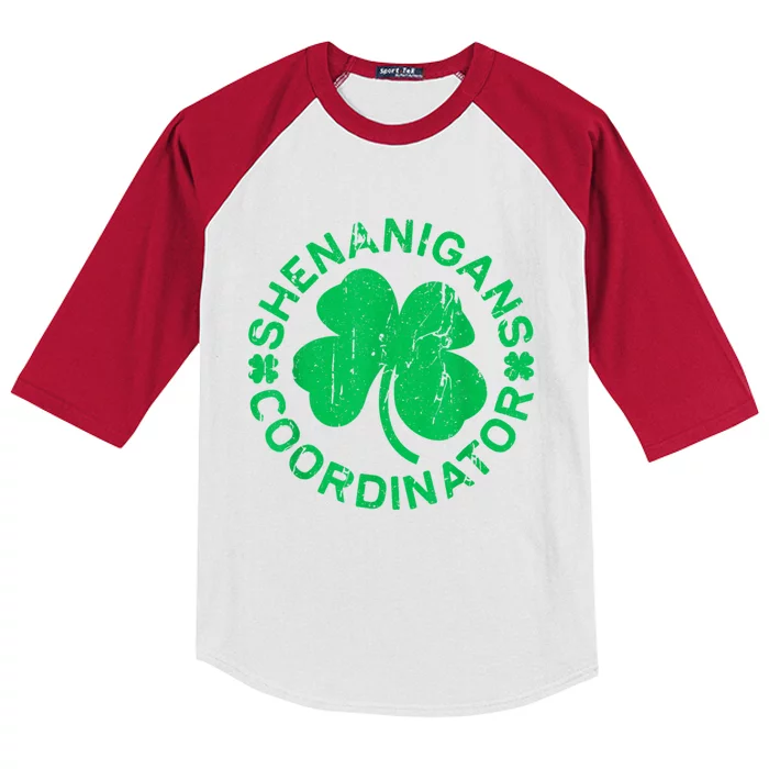 Shenanigans Coordinator Saint Patricks Day Kids Colorblock Raglan Jersey