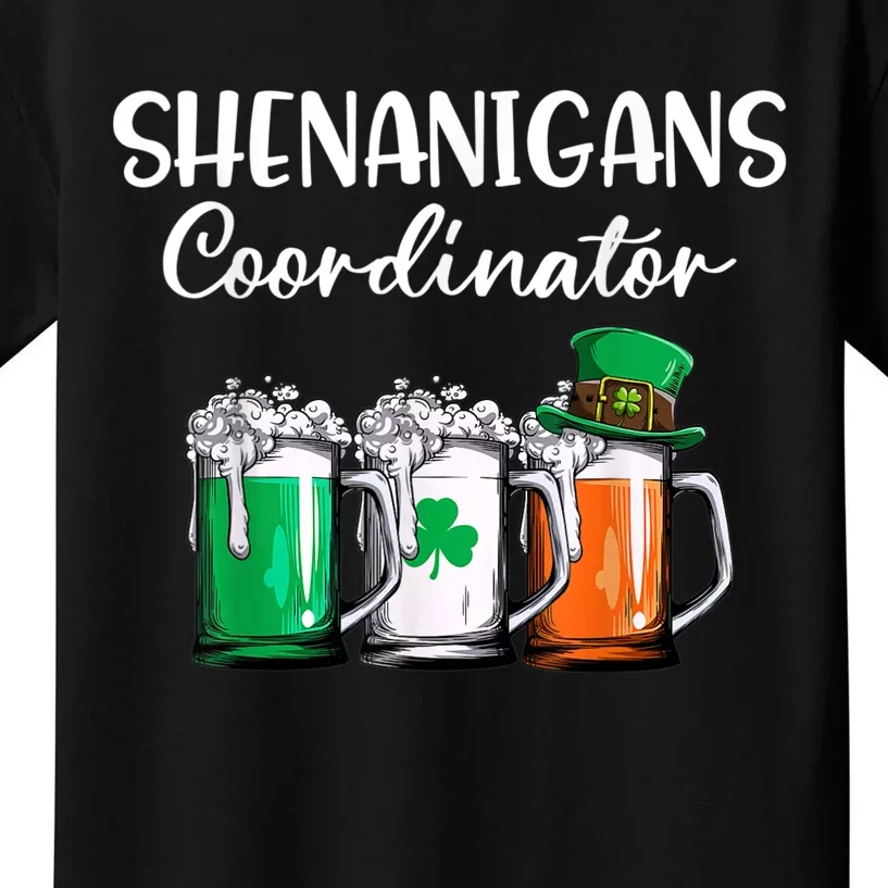 Shenanigans Coordinator St Patricks Day Green Gnomes Lovers Kids T-Shirt