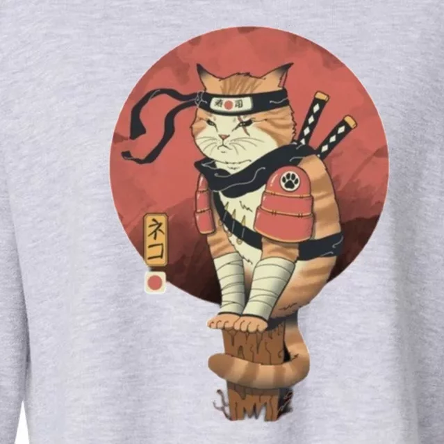 Shinobi Cat Cropped Pullover Crew