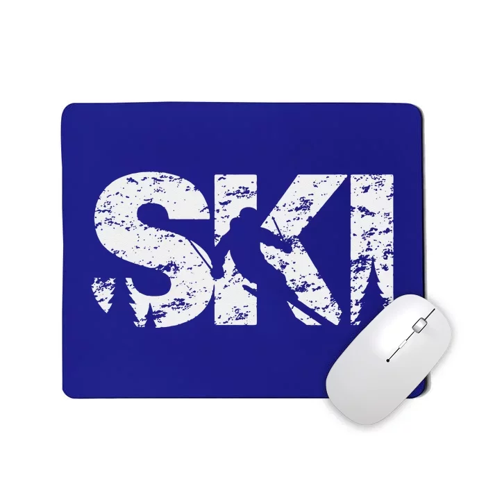 Ski Cool Skiing Style Alpine Skier Gift Women Men Boy Girl Mousepad