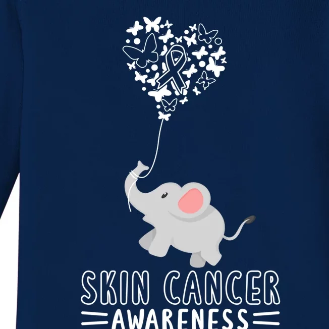 Skin Cancer Skin Cancer Awareness Melanoma Cute Gift Baby Long Sleeve Bodysuit