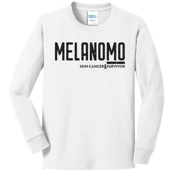 Skin Cancer Survivor Melanoma Awareness Kids Long Sleeve Shirt