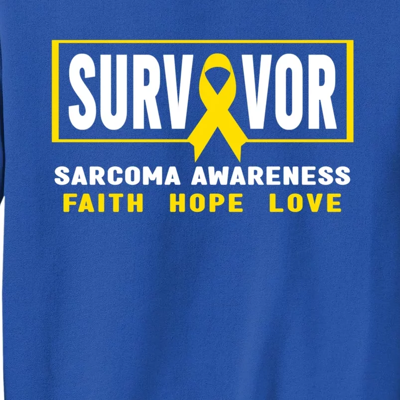 Sarcoma Cancer Survivor Yellow Ribbon Sarcoma Awareness Gift Sweatshirt