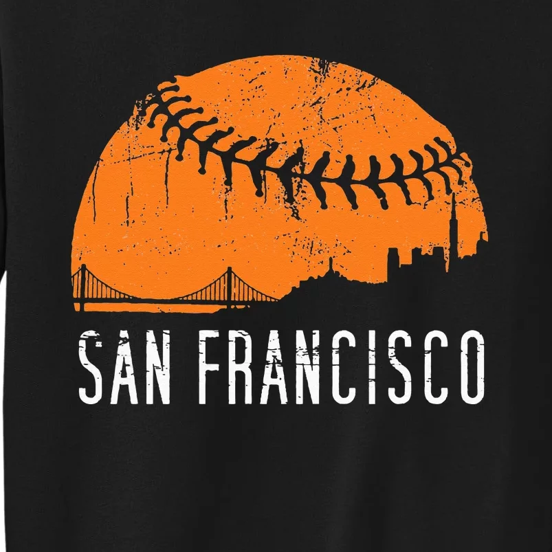 SF City Skyline San Francisco City Baseball Sweatshirt