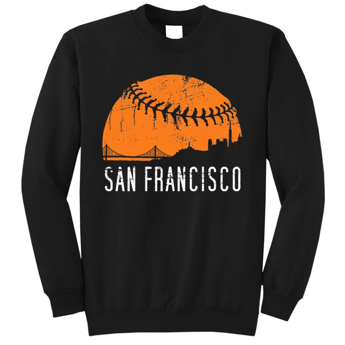 SF City Skyline San Francisco City Baseball Sweatshirt