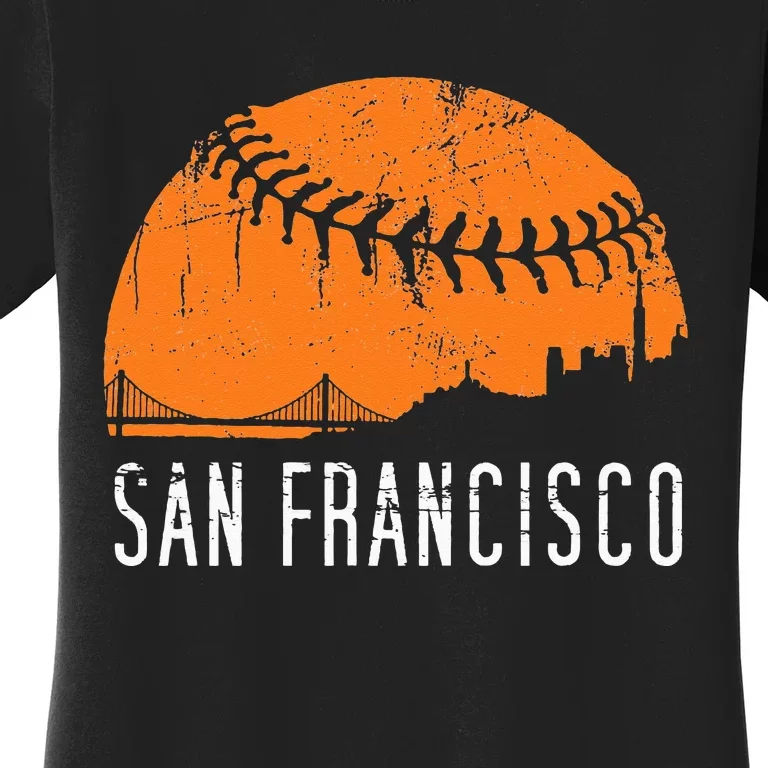 SF City Skyline San Francisco City Baseball Women's T-Shirt