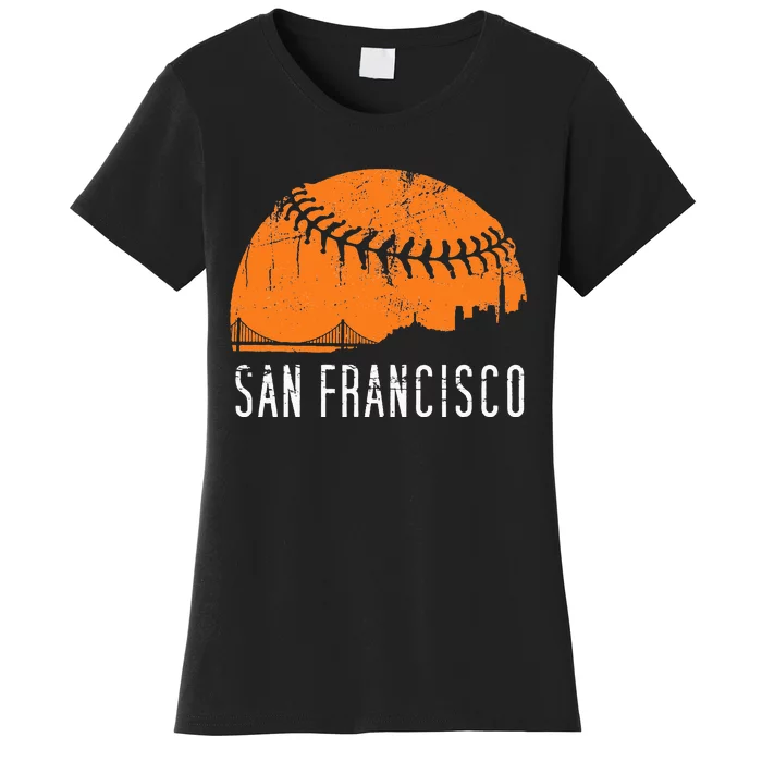 SF City Skyline San Francisco City Baseball Women's T-Shirt