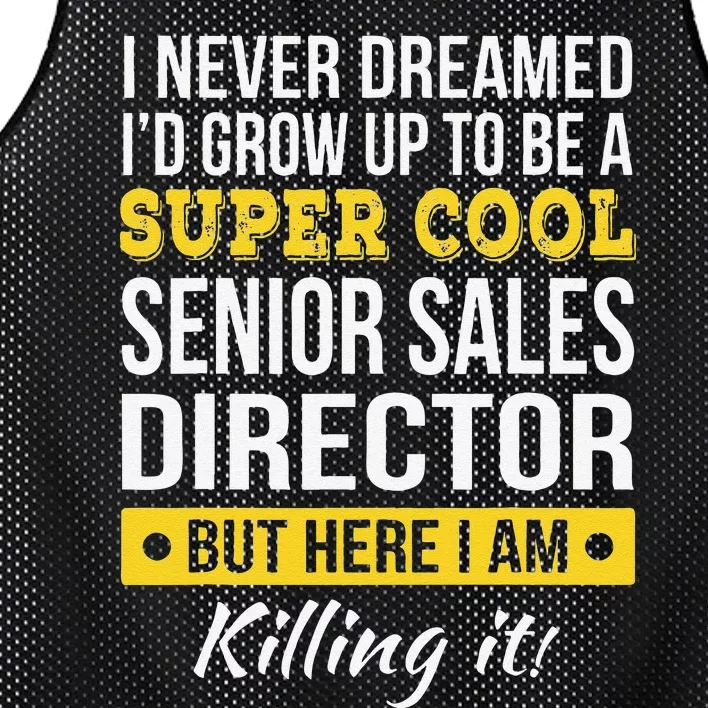 Super Cool Senior Sales Director Funny Gift Mesh Reversible Basketball Jersey Tank