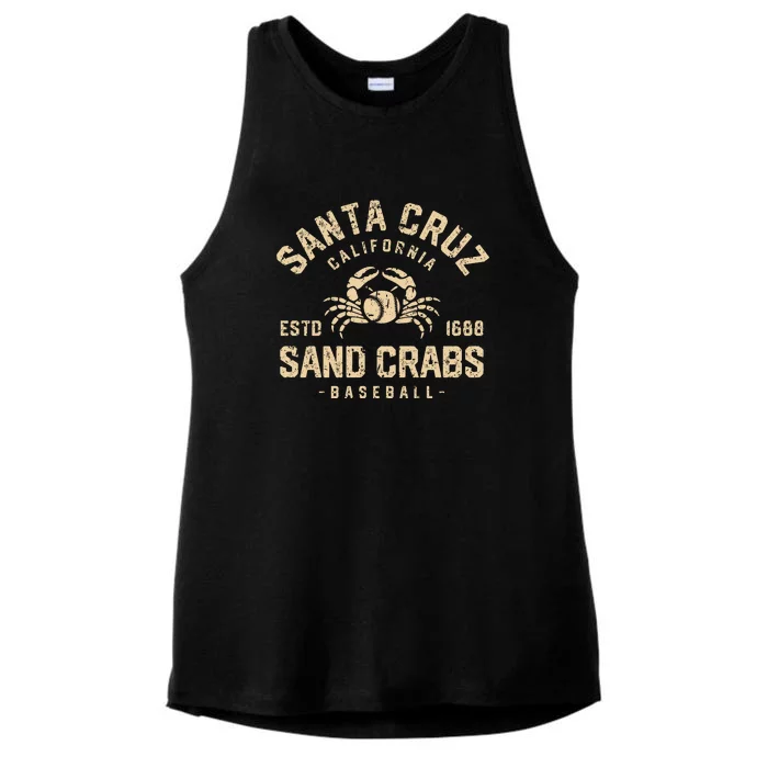 Santa Cruz Sand Crabs California Baseball Ladies Tri-Blend Wicking Tank