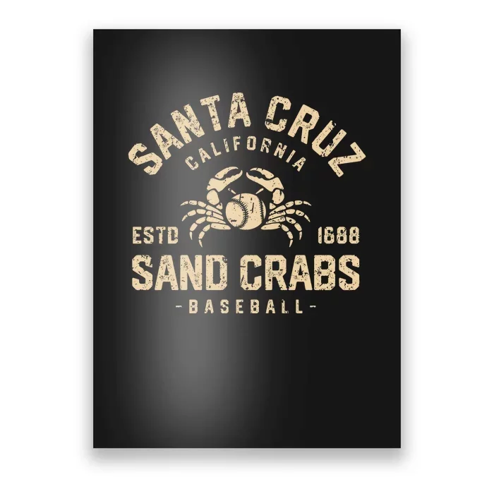 Santa Cruz Sand Crabs California Baseball Poster