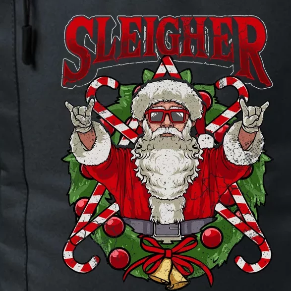 Sleigher Christmas Santa Claus Rock Metal Music Dad Teen Gift Daily Commute Backpack