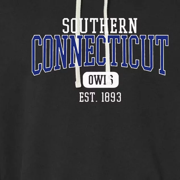 S.O.U.T.H.E.R.N C.O.N.N.E.C.T.I.C.U.T State Est. Date Garment-Dyed Fleece Hoodie