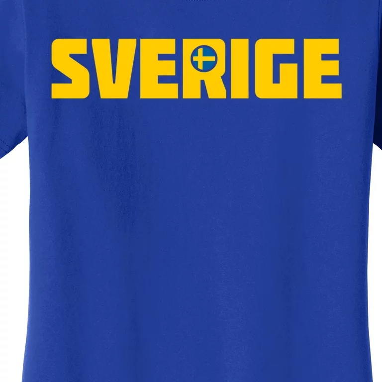 Sverige Cool Swedish Flag Sweden Gift Women's T-Shirt