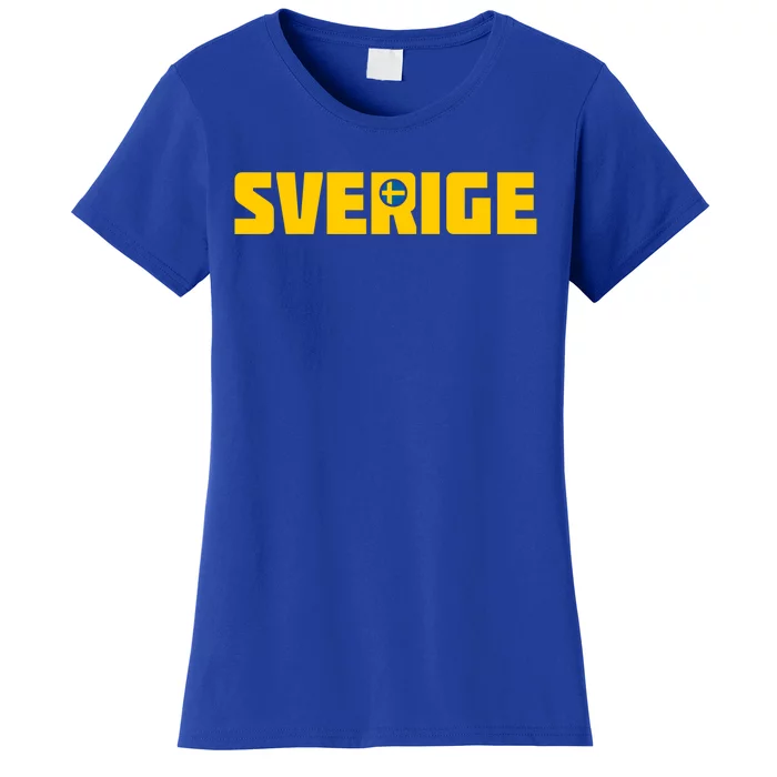 Sverige Cool Swedish Flag Sweden Gift Women's T-Shirt