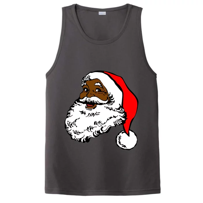 Santa Claus Santa Claus Cool Gift African American Pride Cute Gift Performance Tank