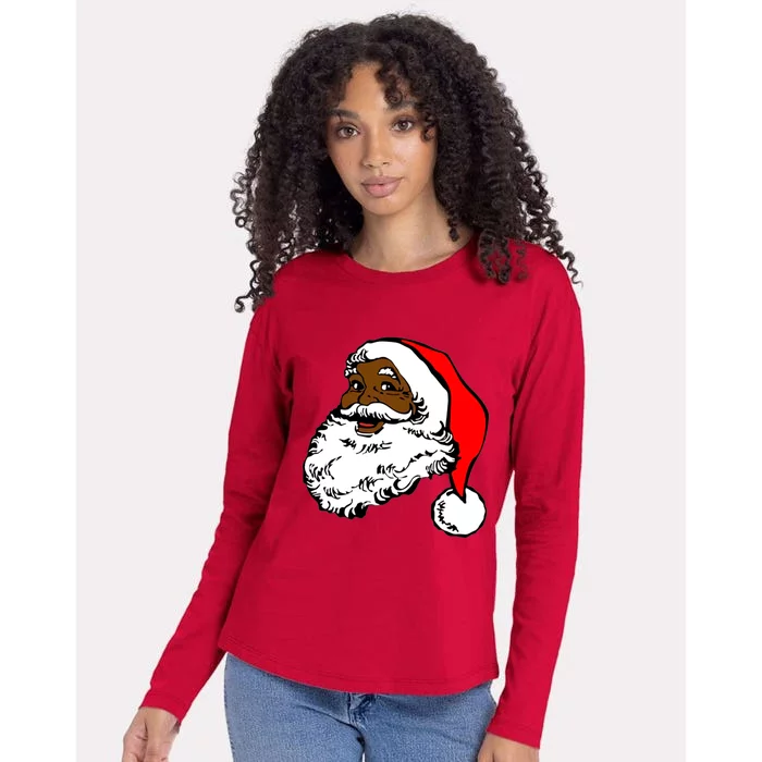 Santa Claus Santa Claus Cool Gift African American Pride Cute Gift Womens Cotton Relaxed Long Sleeve T-Shirt