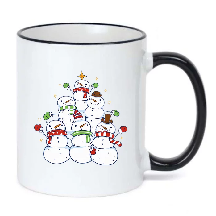 Snowman Christmas Squad Snowman Black Color Changing Mug