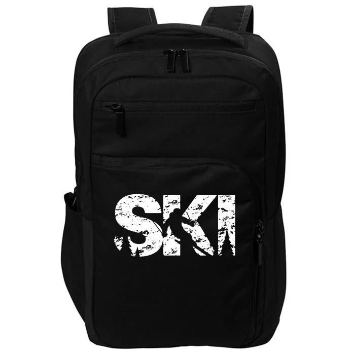 Ski Cool Skiing Style Alpine Skier Gift Impact Tech Backpack