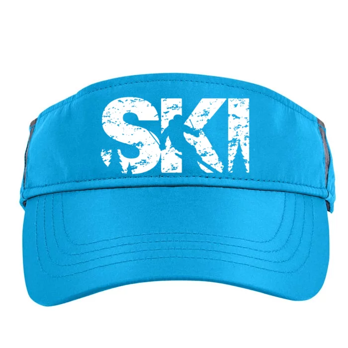 Ski Cool Skiing Style Alpine Skier Gift Adult Drive Performance Visor