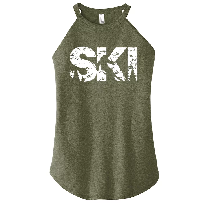 Ski Cool Skiing Style Alpine Skier Gift Women’s Perfect Tri Rocker Tank