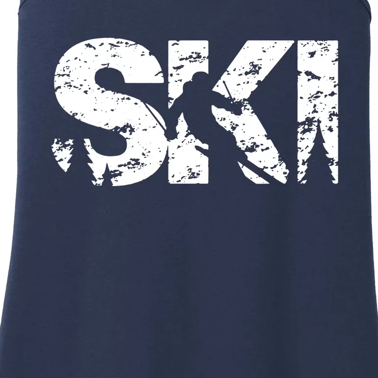 Ski Cool Skiing Style Alpine Skier Gift Ladies Essential Tank