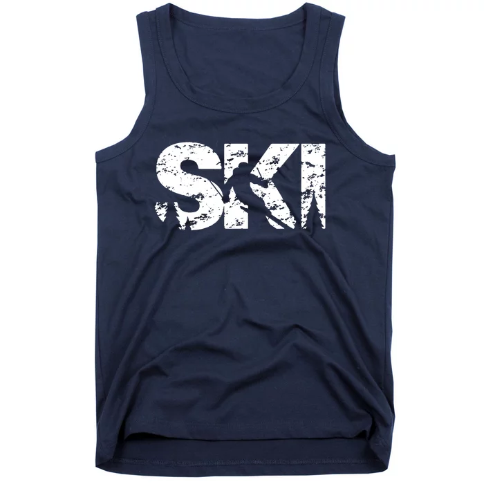 Ski Cool Skiing Style Alpine Skier Gift Tank Top