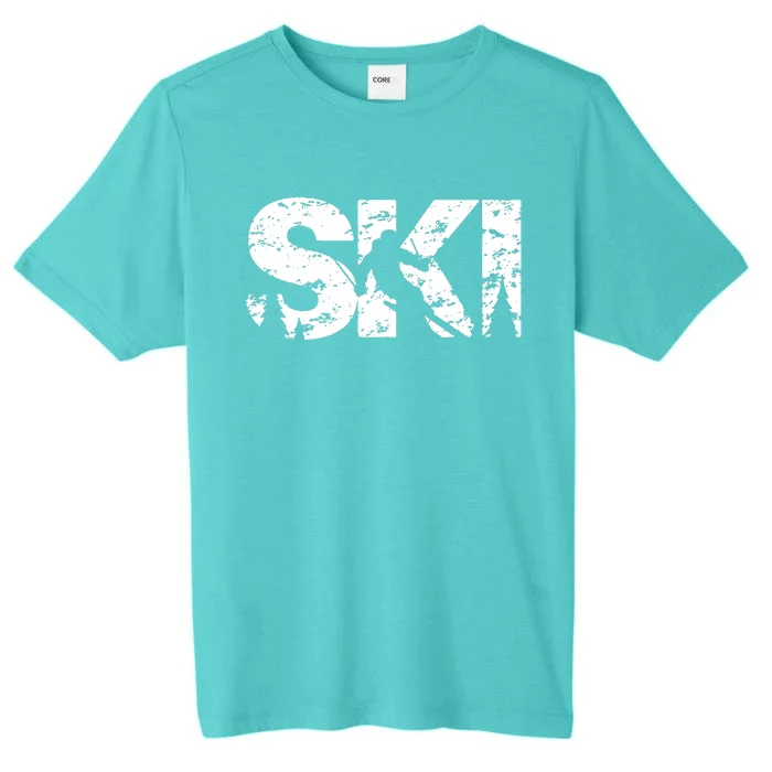 Ski Cool Skiing Style Alpine Skier Gift ChromaSoft Performance T-Shirt