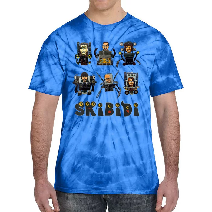 Skibiditoilet Costume Speaker Man Camera Man Tv Man Tie-Dye T-Shirt