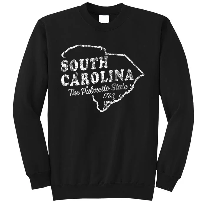 South Carolina Sc Vintage Graphic Palmetto State Tall Sweatshirt