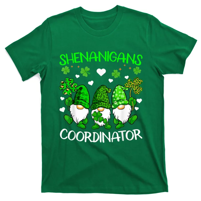 Shenanigans Coordinator St Patricks Day Green Gnomes Lovers T-Shirt